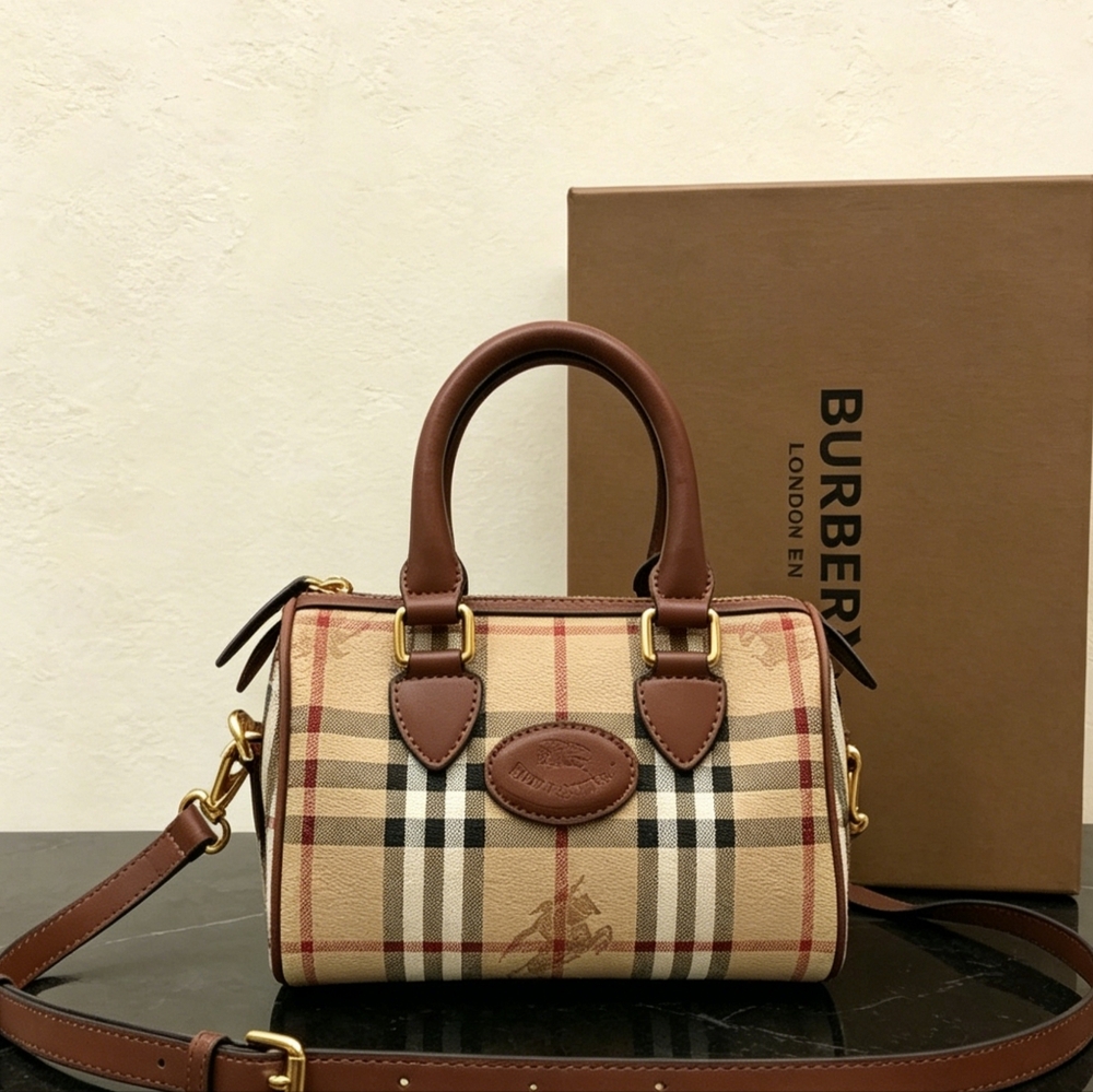 Burberry Mini Check Bowling Bag